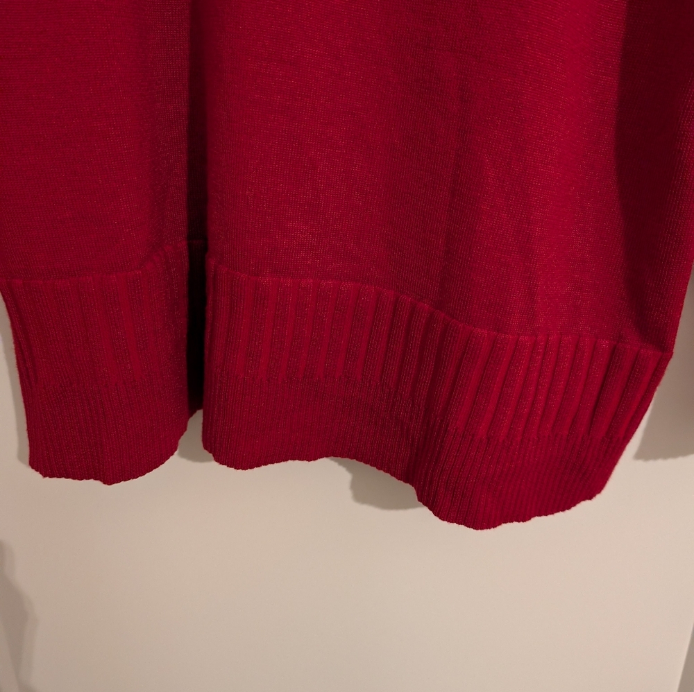 Cable And Gauge Women's Red Sweater 1X New - Picture 6 of 8